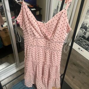 Polka dot mini dress